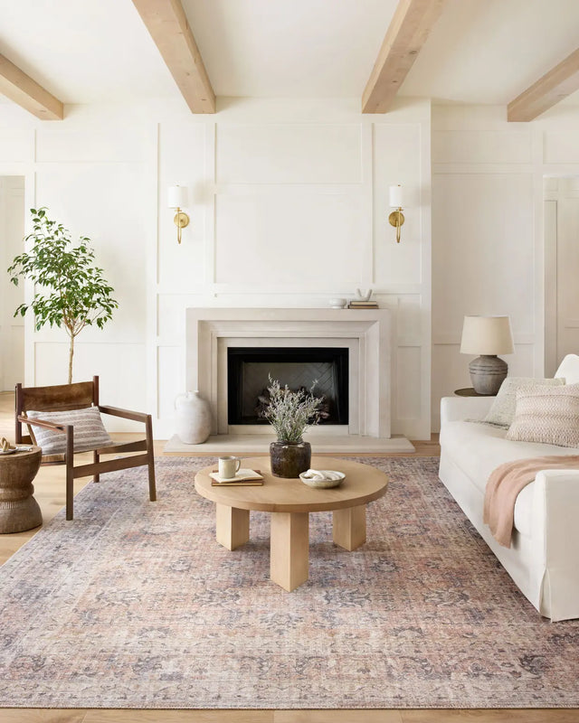 Loloi Skye Sky-01 Blush/Grey Rugs - closer room scene 1