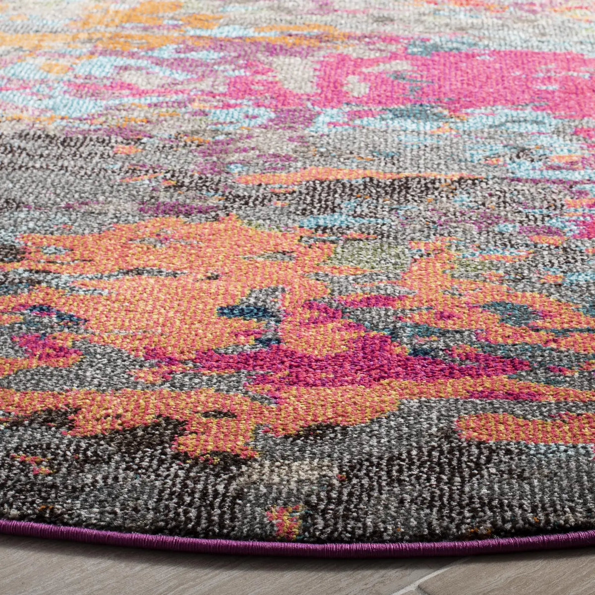 Safavieh Monaco 6'-7" x 6'-7" Rug in Fuchsia / Blue