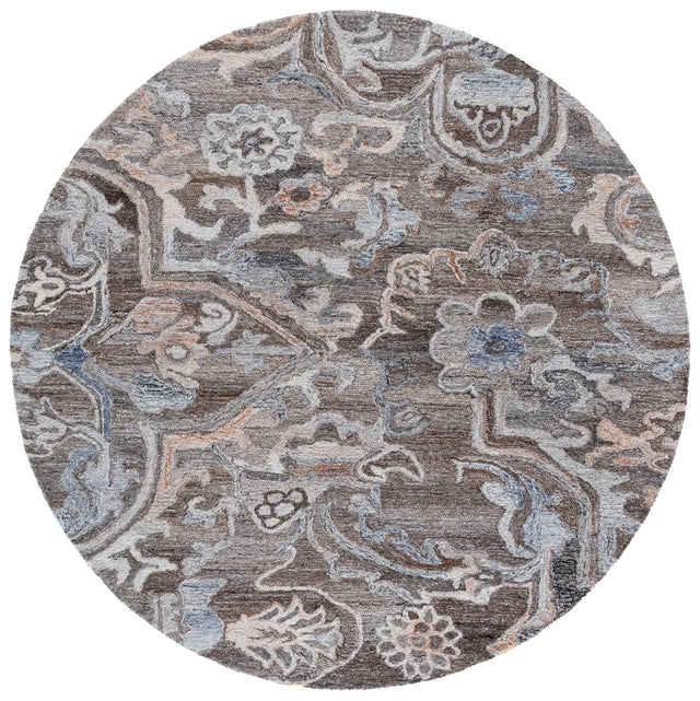 Safavieh Marquee 6'-0" x 6'-0" Rug in Brown / Grey