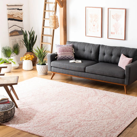 Safavieh Metro 10'-0" x 14'-0" Rug in Pink / Ivory