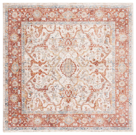 Safavieh Valencia 6'-4" x 6'-4" Rug in Ivory / Rust