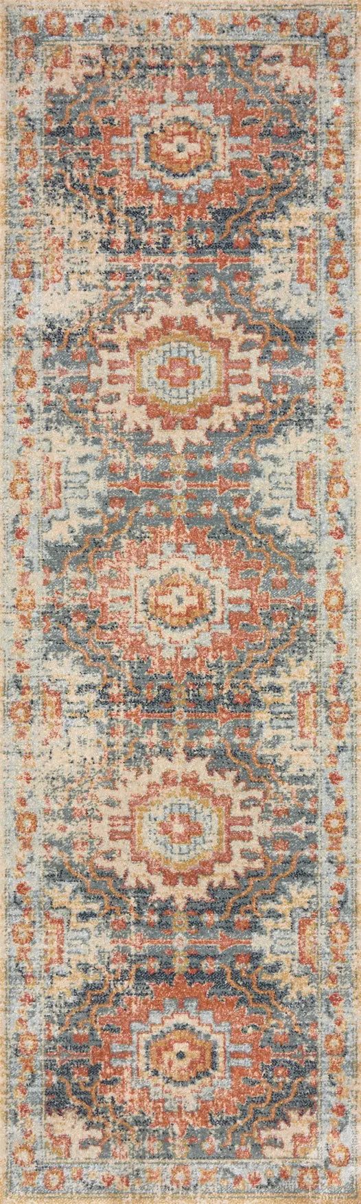 Loloi Jocelyn Joc-03 Mist/Multi Rugs - runner flat