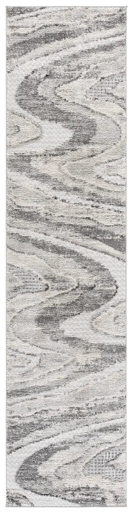 Safavieh Wave 2'-2" x 9'-0" Rug in Grey / Ivory