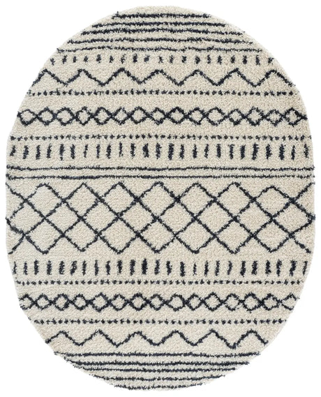 Safavieh Arizona Shag 6'-0" x 8'-0" Rug in Ivory / Slate