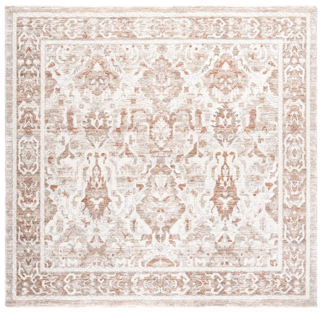 Safavieh Kendal 6'-7" x 6'-7" Rug in Ivory / Rust Beige
