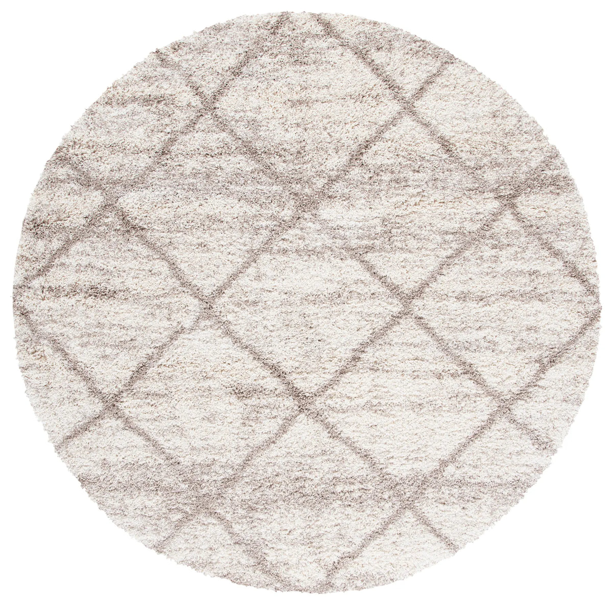 Safavieh Hudson Shag 5'-3" x 5'-3" Rug in Multi Ivory / Beige