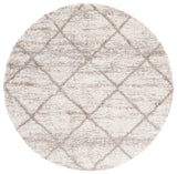 Safavieh Hudson Shag 5'-3" x 5'-3" Rug in Multi Ivory / Beige