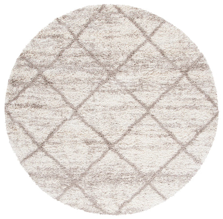 Safavieh Hudson Shag 5'-3" x 5'-3" Rug in Multi Ivory / Beige