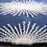 Safavieh Soho 6'-0" x 6'-0" Rug in Dark Blue / Ivory