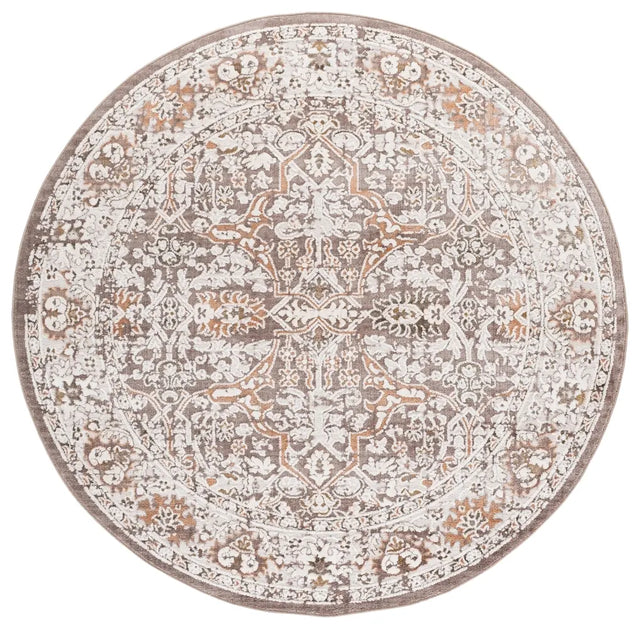 Safavieh Leonette 6'-7" x 6'-7" Rug in Brown / Ivory