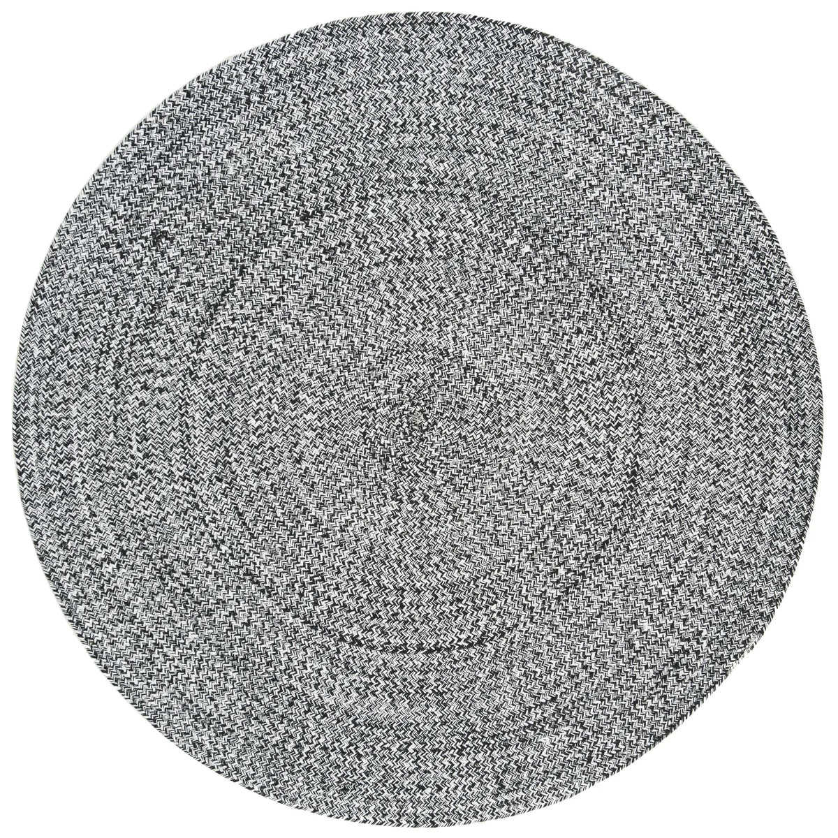 Safavieh Braided 4'-0" x 4'-0" Rug in Ivory / Black
