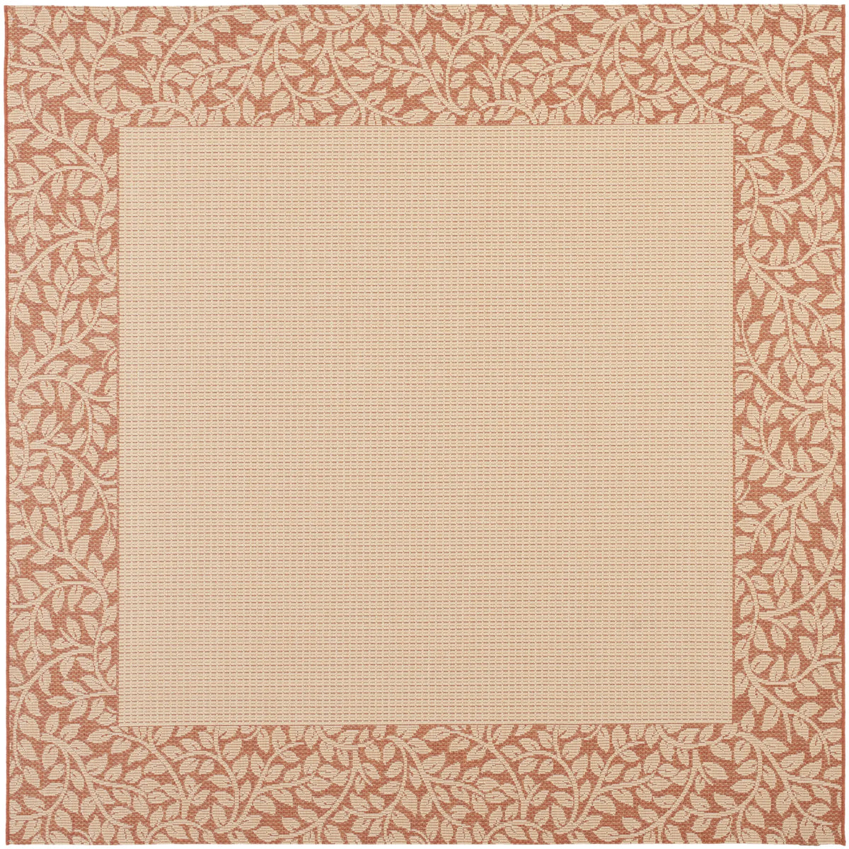 Safavieh Courtyard 6'-7" x 6'-7" Rug in Natural / Terra