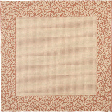 Safavieh Courtyard 6'-7" x 6'-7" Rug in Natural / Terra