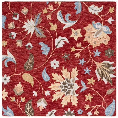 Safavieh Jardin 6'-0" x 6'-0" Rug in Red / Orange