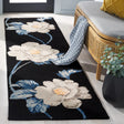 Safavieh Jardin 2'-3" x 8'-0" Rug in Black / Ivory
