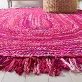 Safavieh Braided 5'-0" x 8'-0" Rug in Pink / Fuchsia