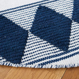 Safavieh Montauk 6'-0" x 6'-0" Rug in Navy / Ivory
