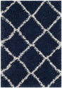 Safavieh Hudson Shag 2'-0" x 3'-0" Rug in Navy / Ivory