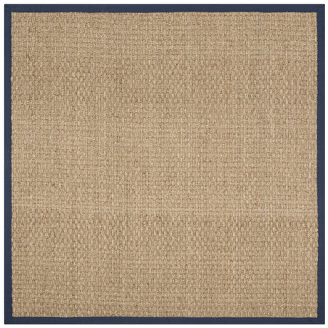 Safavieh Natural Fiber 6'-0" x 6'-0" Rug in Natural / Navy Blue