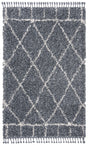 Safavieh Pro Lux Shag 400 4'-0" x 6'-0" Rug in Blue / Creme