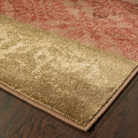 Oriental Weavers Sphinx Hudson 040a1 Beige / Green Rugs - corner detail