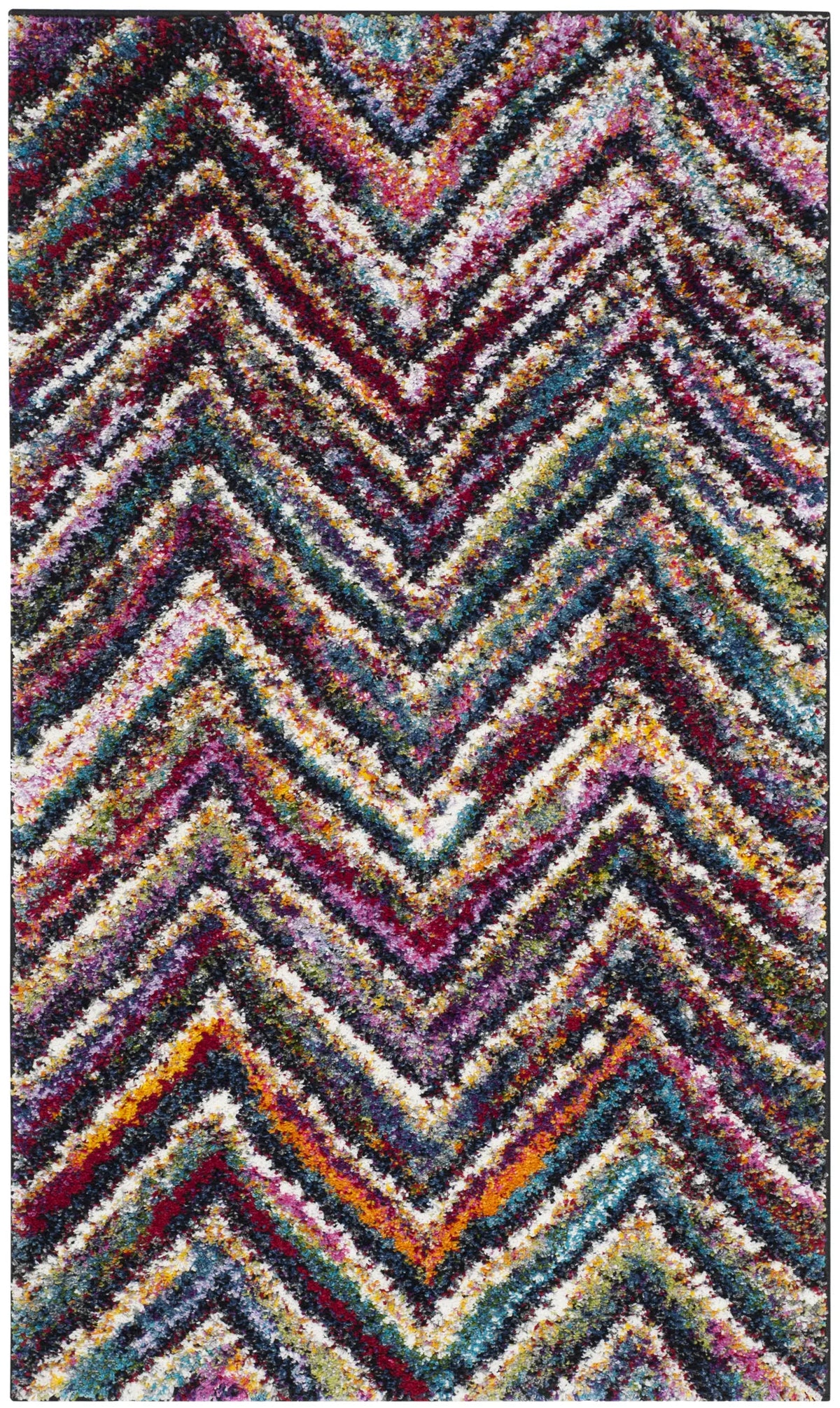 Safavieh Fiesta Shag 3'-0" x 5'-0" Rug in Multi