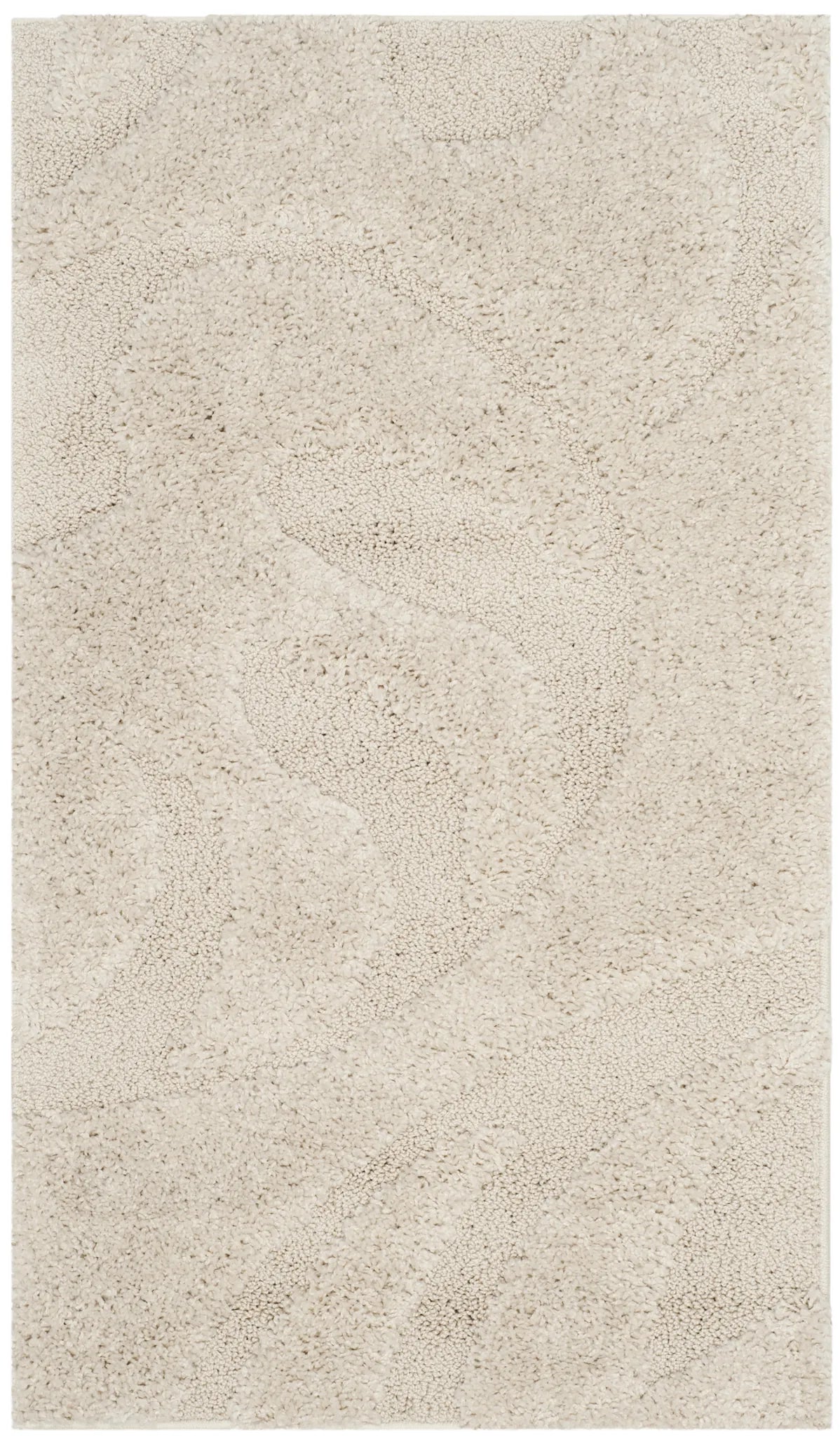 Safavieh Florida Shag 2'-3" x 4'-0" Rug in Creme / Creme
