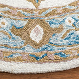 Safavieh Micro-Loop 5'-0" x 5'-0" Rug in Ivory / Blue