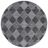 Safavieh Kilim 6'-0" x 6'-0" Rug in Black / Ivory