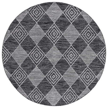 Safavieh Kilim 6'-0" x 6'-0" Rug in Black / Ivory