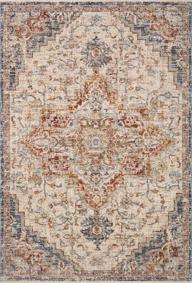 Loloi Sorrento Sor-05 Ivory/Fiesta Rug - main flat