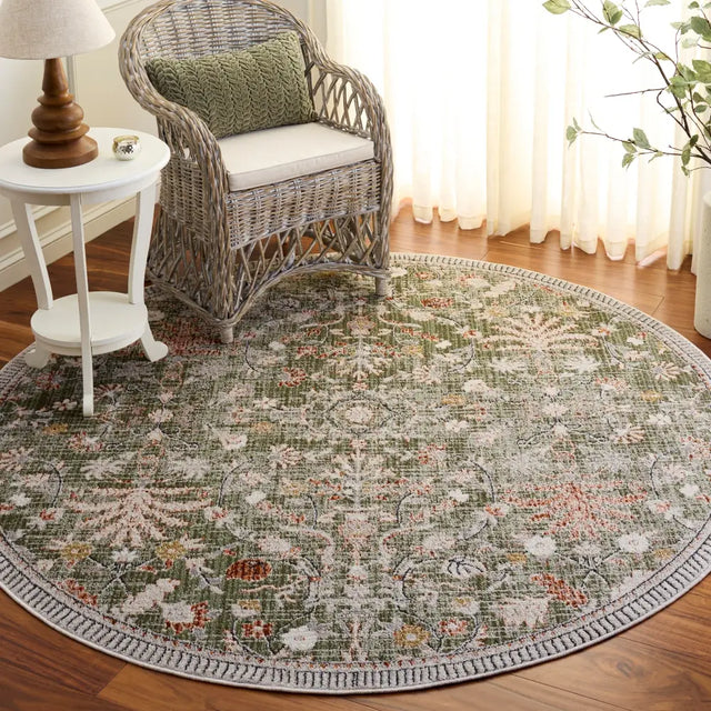 Safavieh Grove 6'-7" x 6'-7" Rug in Green / Ivory