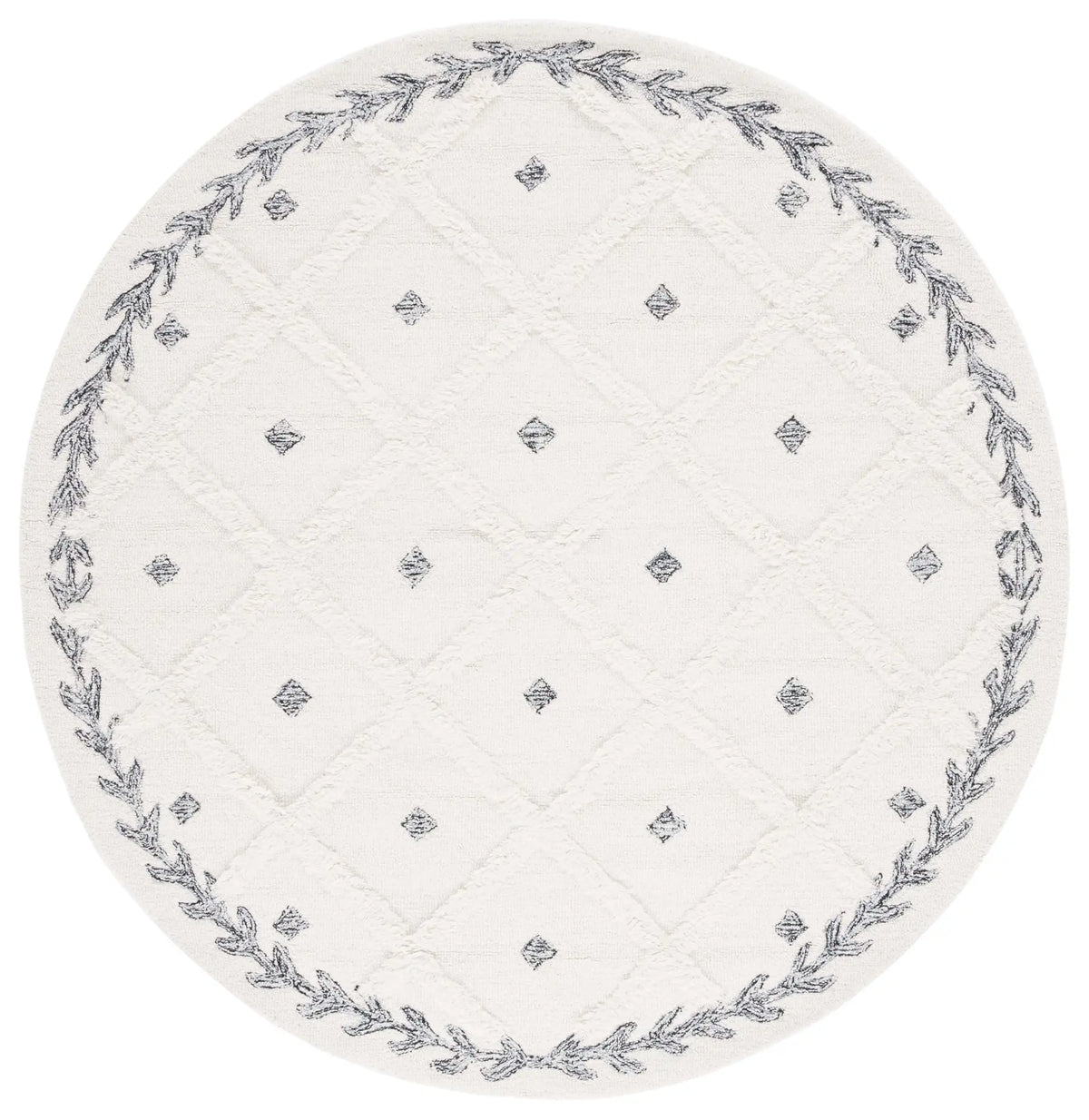 Safavieh Casablanca 6'-0" x 6'-0" Rug in Ivory / Black