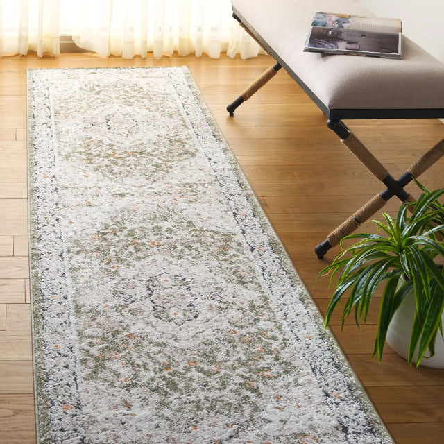 Safavieh Opal 2'-3" x 9'-0" Rug in Green / Beige