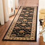 Safavieh Lyndhurst 2'-3" x 12'-0" Rug in Black / Ivory