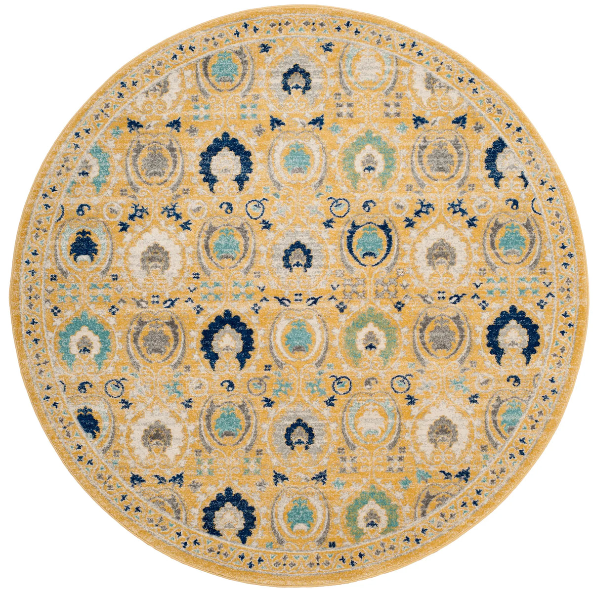 Safavieh Evoke 6'-7" x 6'-7" Rug in Gold / Ivory