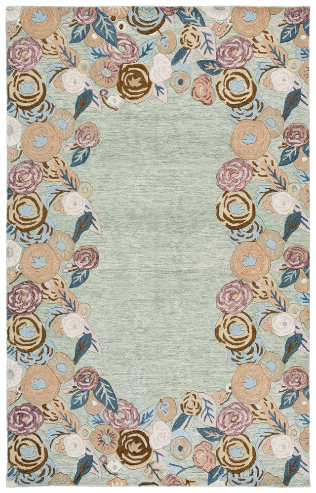 Safavieh Jardin 4'-0" x 6'-0" Rug in Sage / Rust