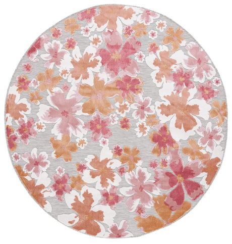 Safavieh Cabana 6'-5" x 6'-5" Rug in Grey / Rose