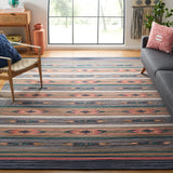 Safavieh Cotton Kilim 8'-0" x 10'-0" Rug in Grey / Olive