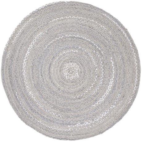 Safavieh Braided 3'-0" x 3'-0" Rug in Light Grey