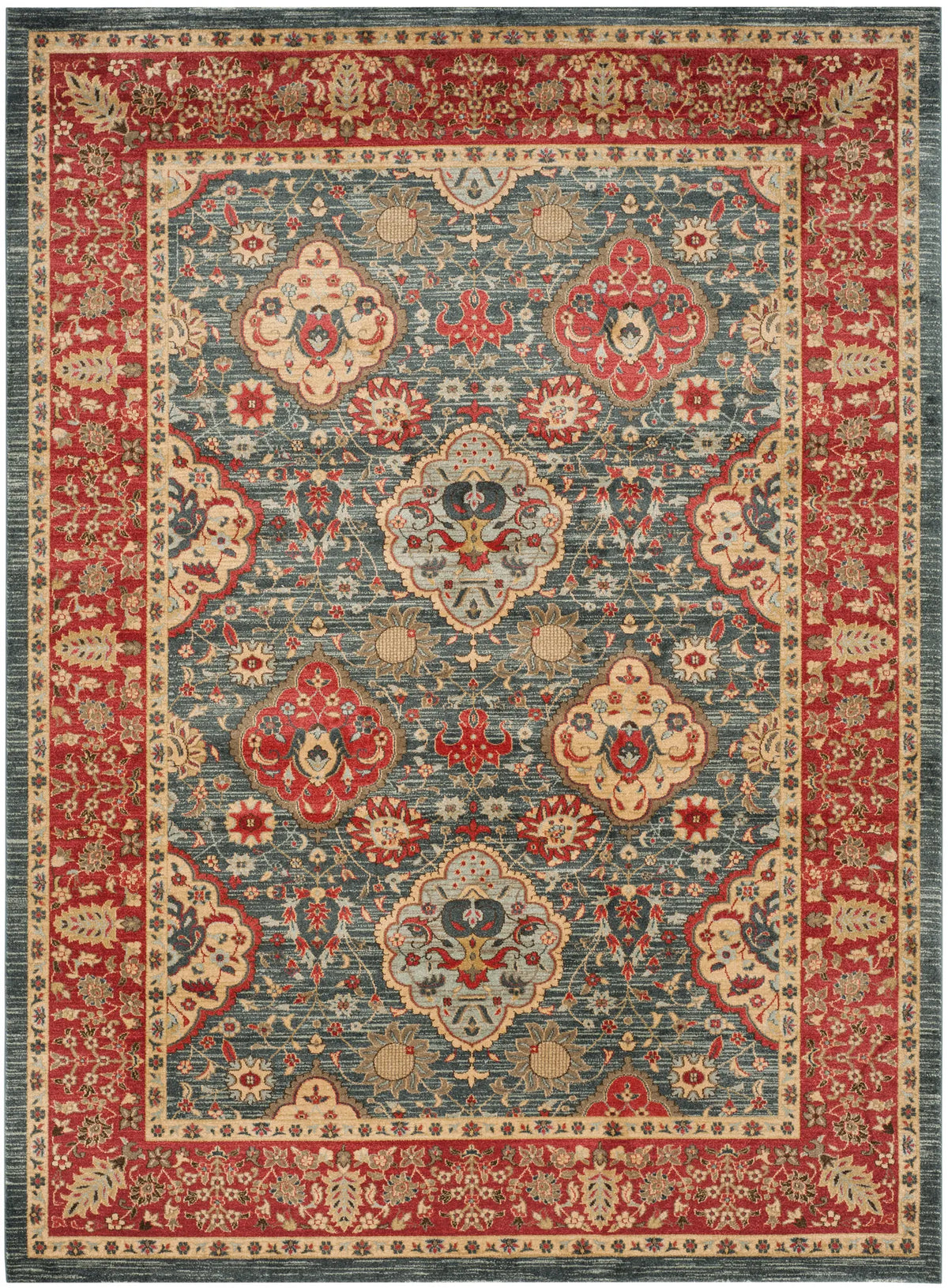 Safavieh Mahal 10'-0" x 14'-0" Rug in Navy / Red