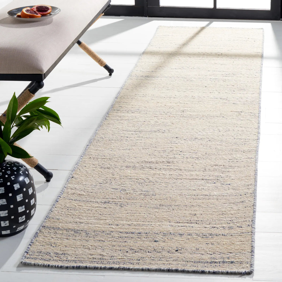 Safavieh Natural Fiber 2'-3" x 9'-0" Rug in Beige / Grey