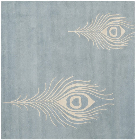 Safavieh Soho 6'-0" x 6'-0" Rug in Light Blue / Ivory