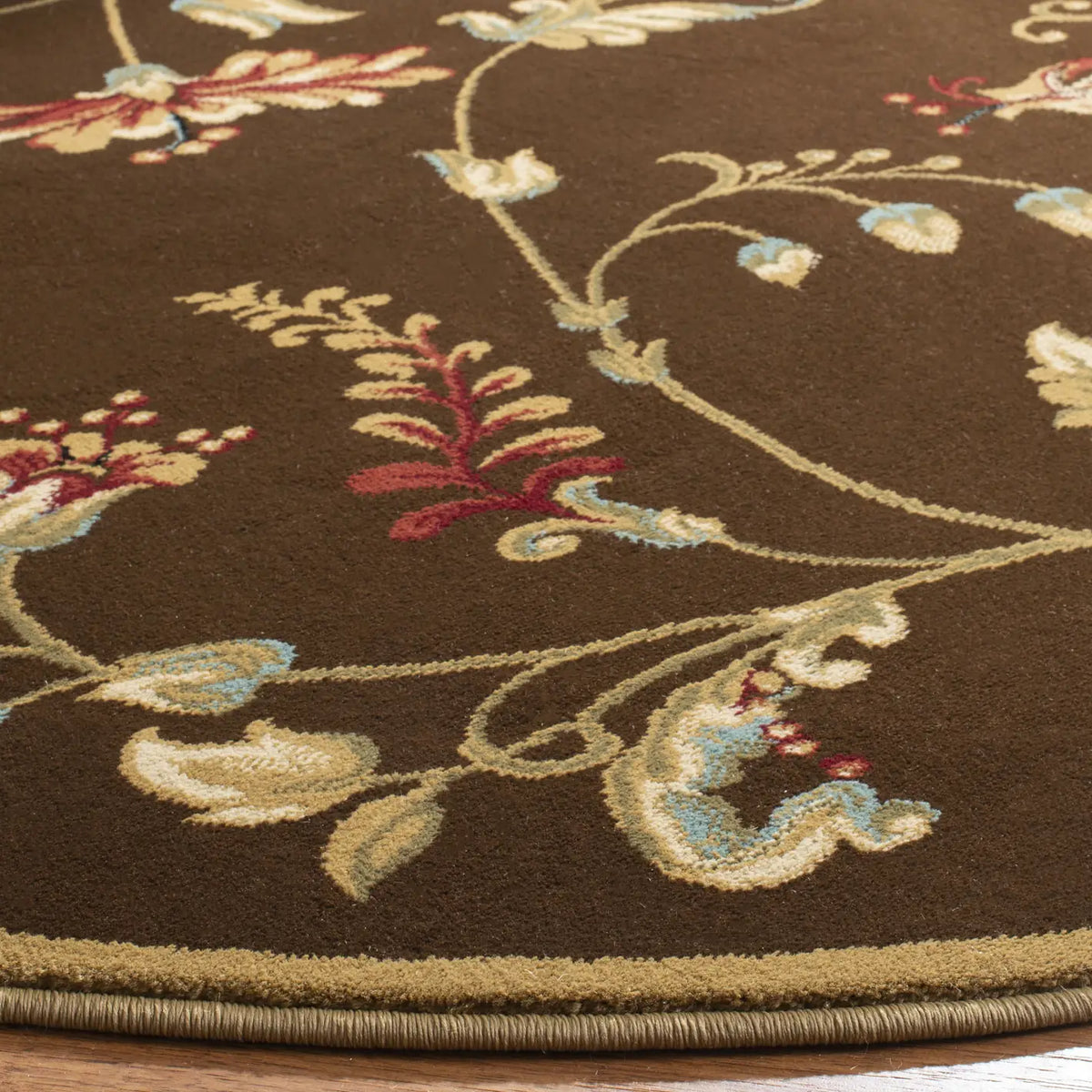 Safavieh Lyndhurst 5'-3" x 5'-3" Rug in Brown / Multi
