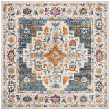 Safavieh Madison 6'-7" x 6'-7" Rug in Turquoise / Ivory