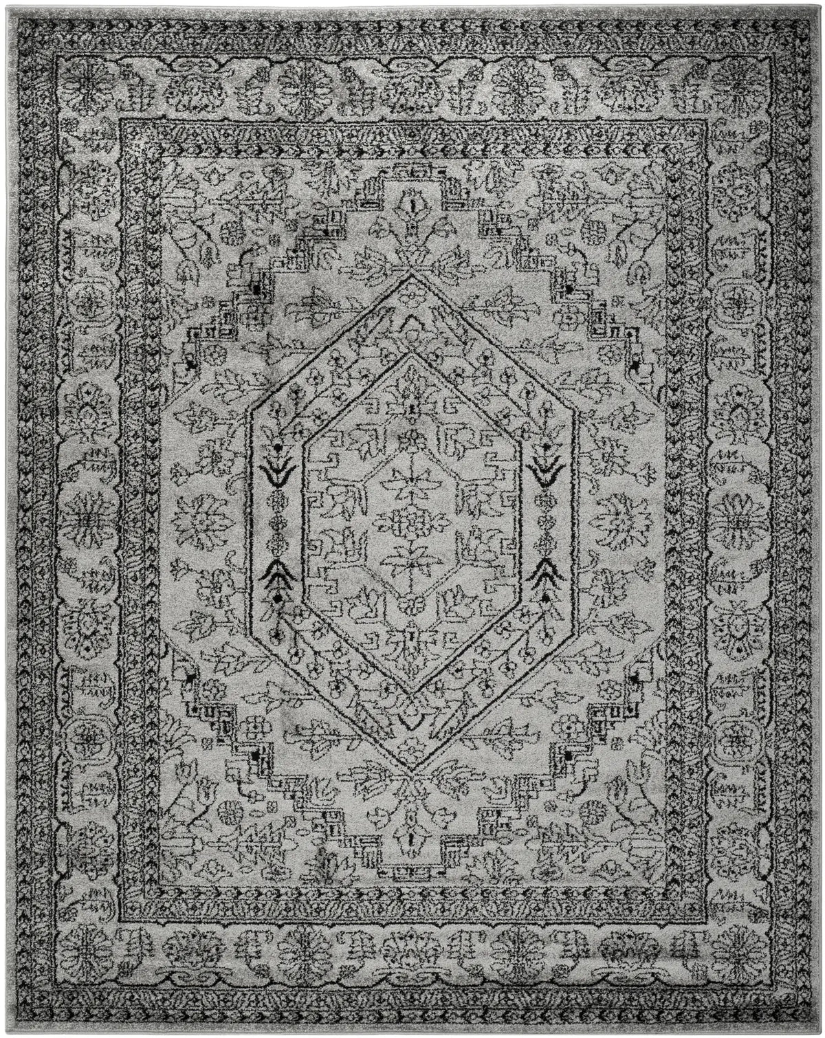 Safavieh Adirondack 10'-0" x 14'-0" Rug in Silver / Black