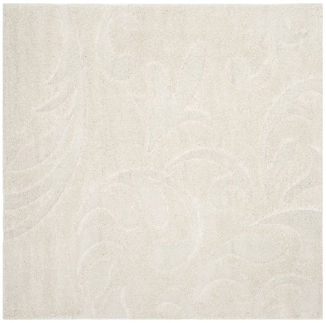 Safavieh Florida Shag 6'-7" x 6'-7" Rug in Creme / Creme