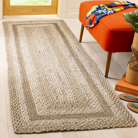 Safavieh Natural Fiber 2'-6" x 10'-0" Rug in Grey / Ivory