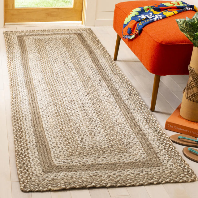 Safavieh Natural Fiber 2'-6" x 10'-0" Rug in Grey / Ivory