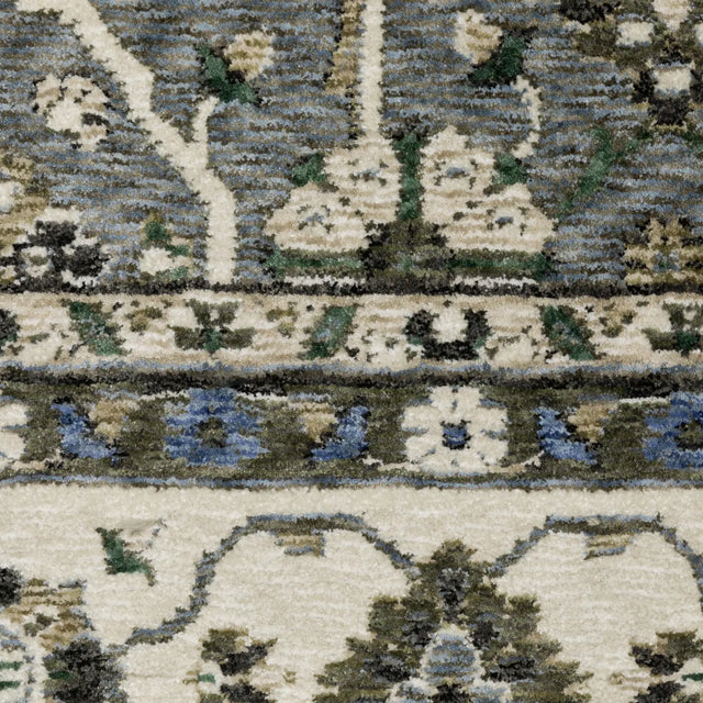 Oriental Weavers Sphinx HASTINGS HA07H Blue Floral Rugs - room scene 2